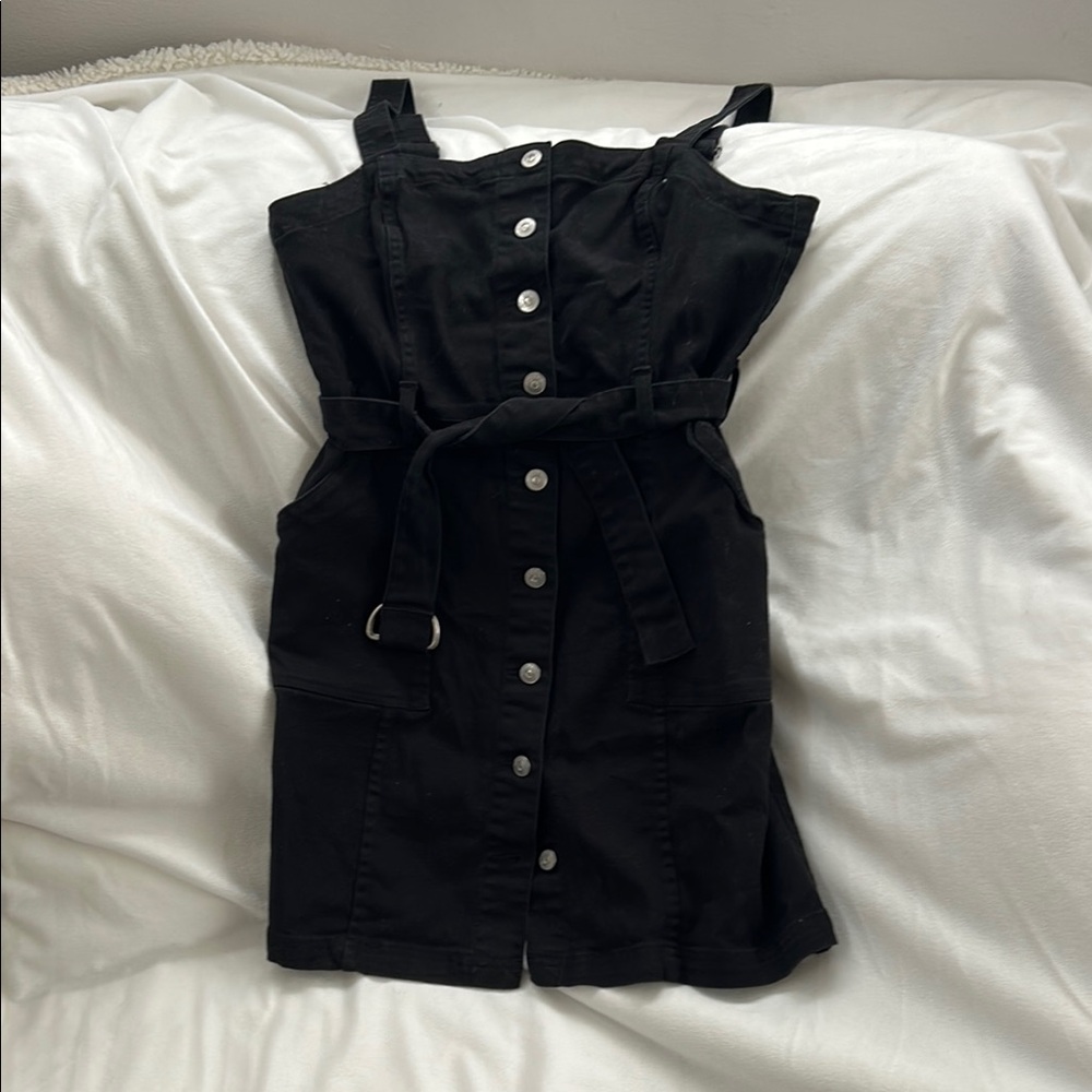 H&M Black Sleeveless Sheath Mini Dress